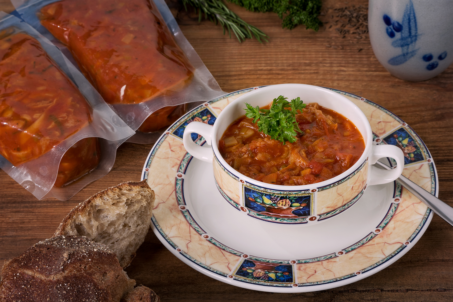 Appenzeller Kutteln an Tomatensauce