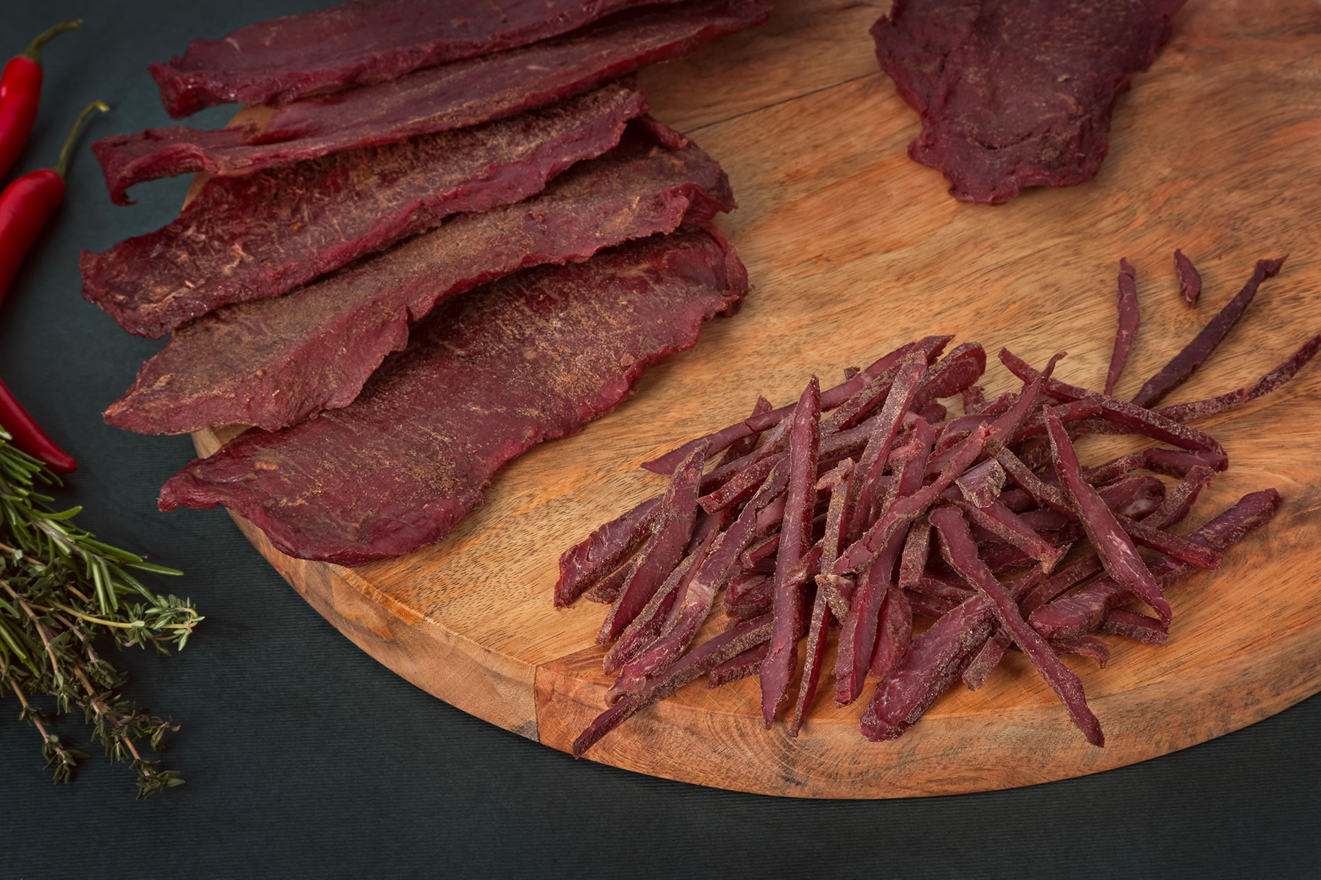 Alpstein Jerky geschnitten