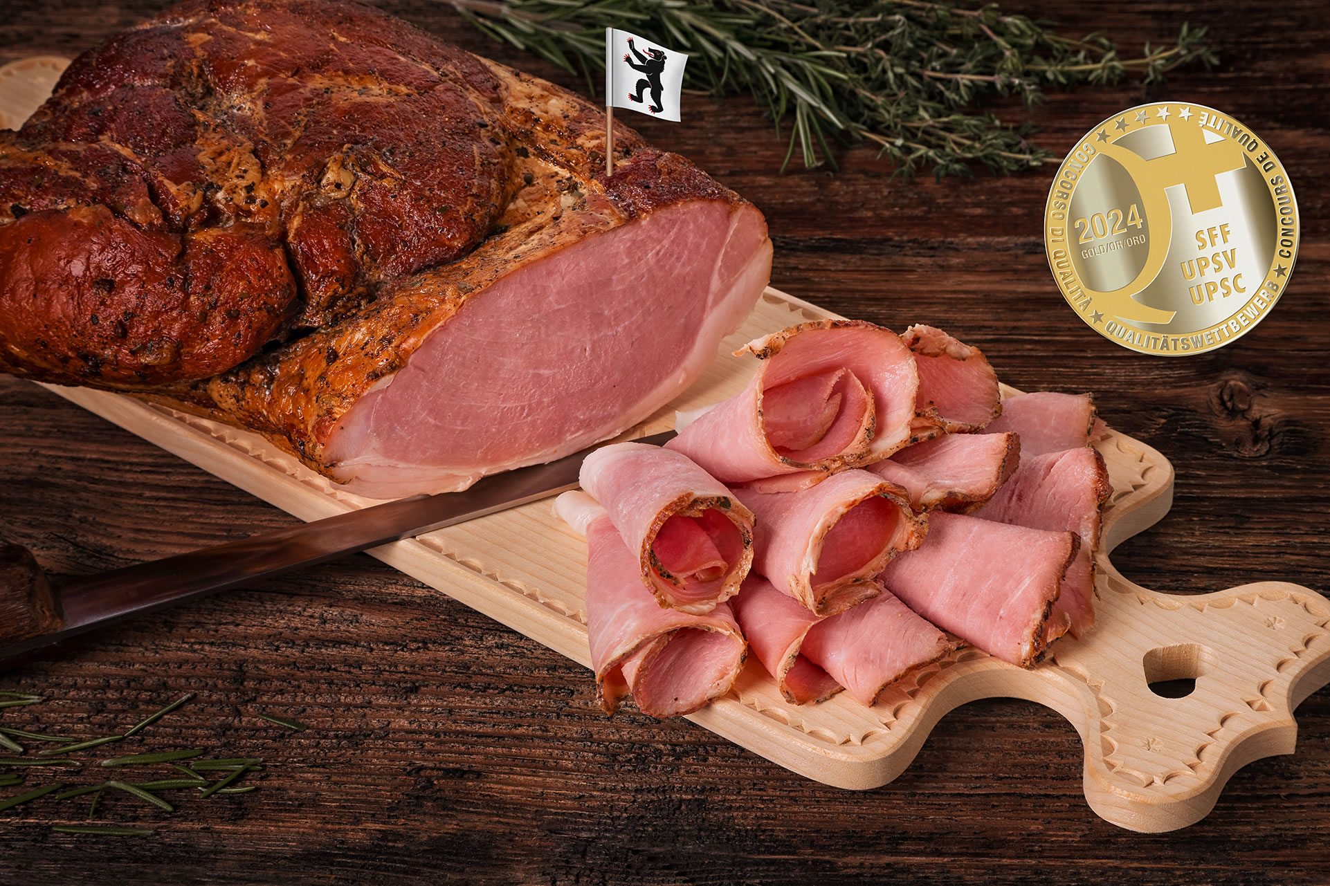 Appenzeller Rauchschinken geschnitten