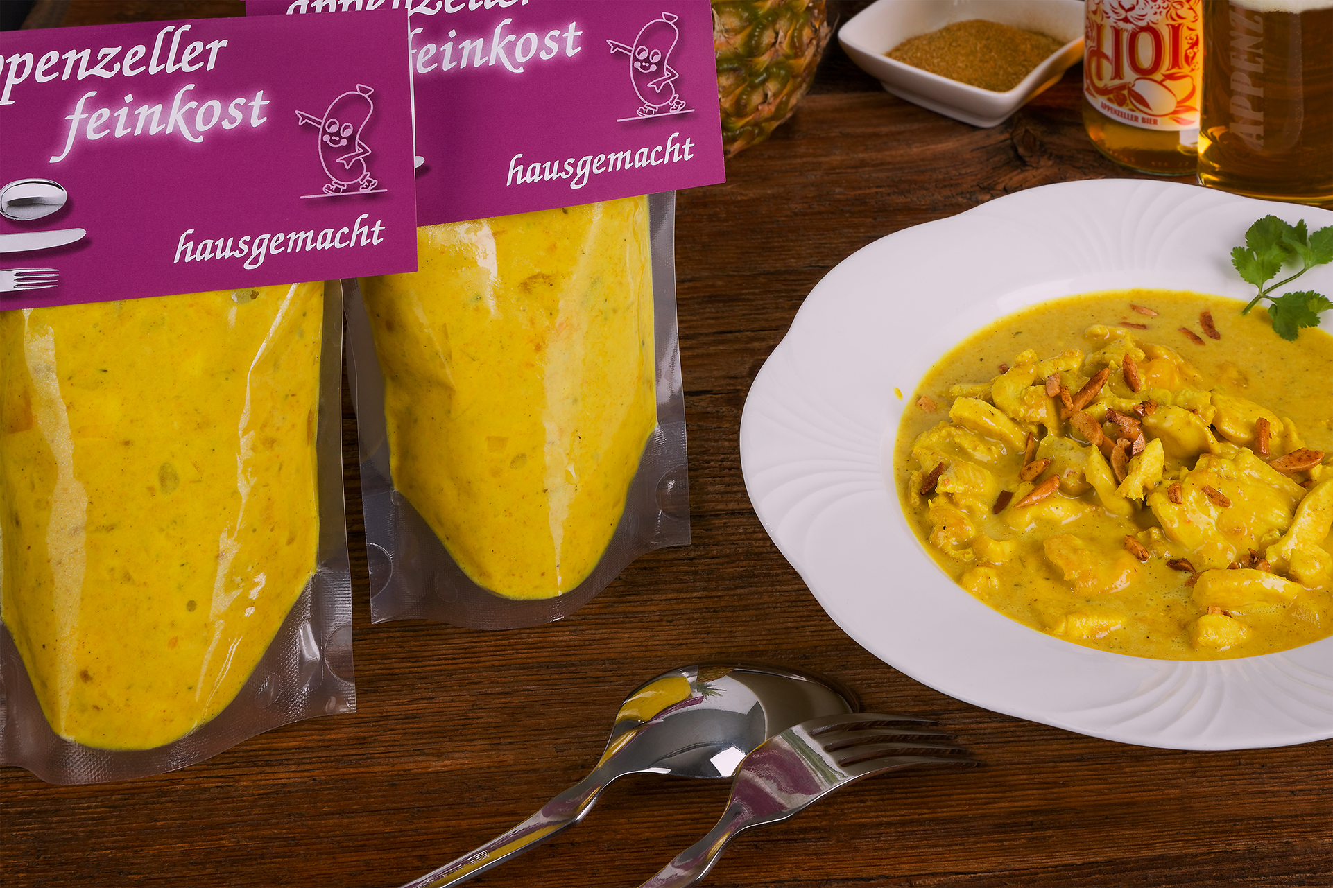 Hausgemachtes Currygeschnetzeltes