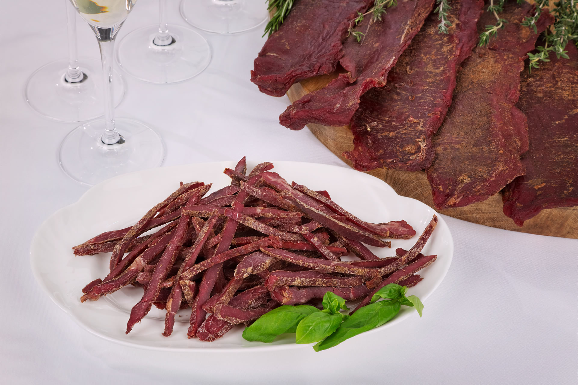 Alpstein Jerky geschnitten